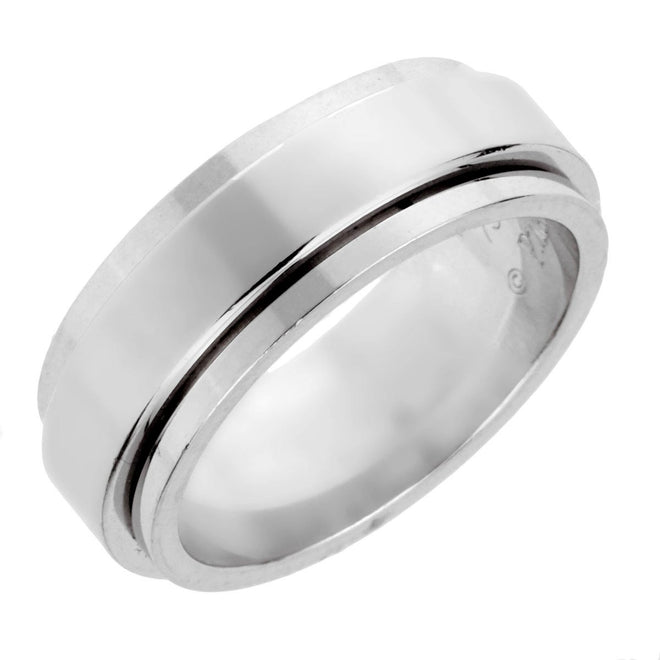Piaget Possession White Gold Spinning Ring Sz 7 3/4 0001912