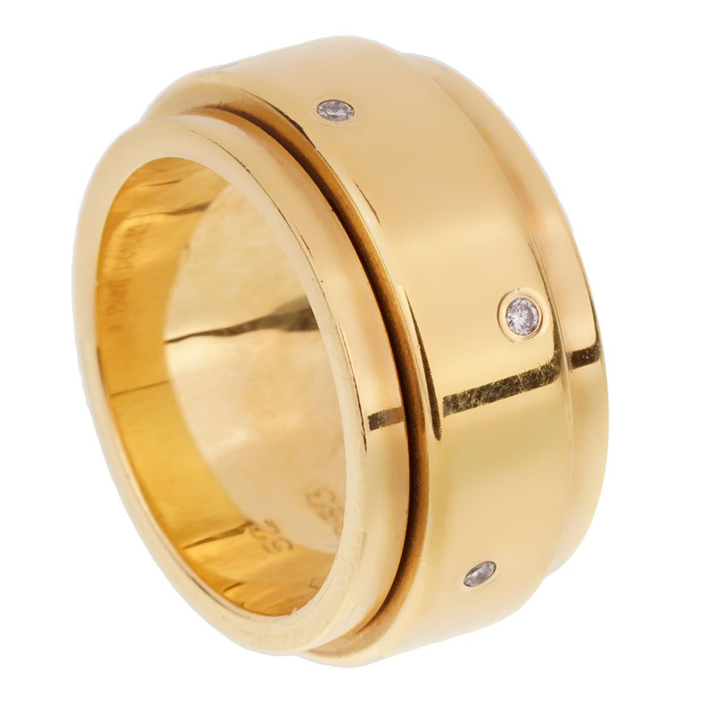 Piaget Possession Wide Yellow Gold Diamond Ring Sz 6 1/2 0001915
