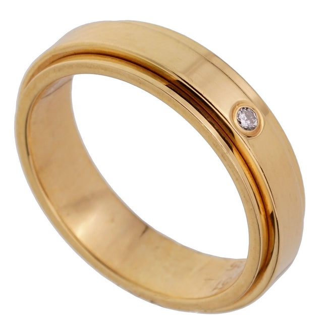 Piaget Possession Yellow Gold Diamond Spinning Ring Sz 5 1/2 0001964