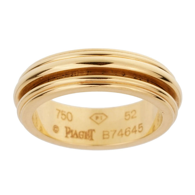 Piaget Possession Yellow Gold Spinning Ring Sz 6 0001924