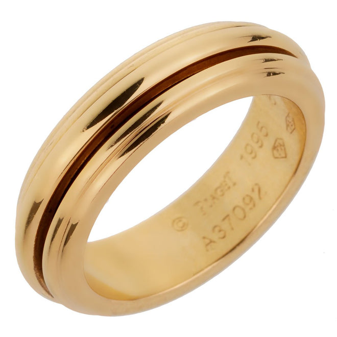 Piaget Possession Yellow Gold Spinning Ring Sz 6 1/2 0001968