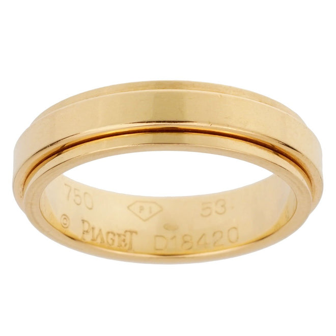 Piaget Possession Yellow Gold Spinning Ring Sz 6 1/4 0001923