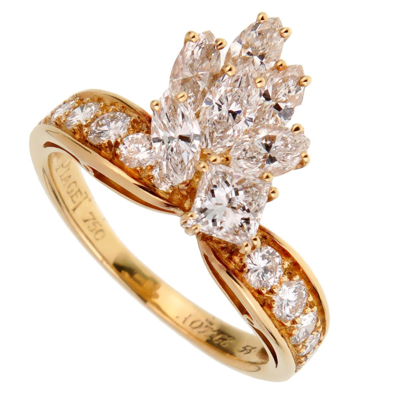 Piaget Vintage Cocktail Diamond Gold Ring 0001769