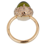 Pomallato 6 Carat Peridot Diamond Rose Gold Ring 0002816