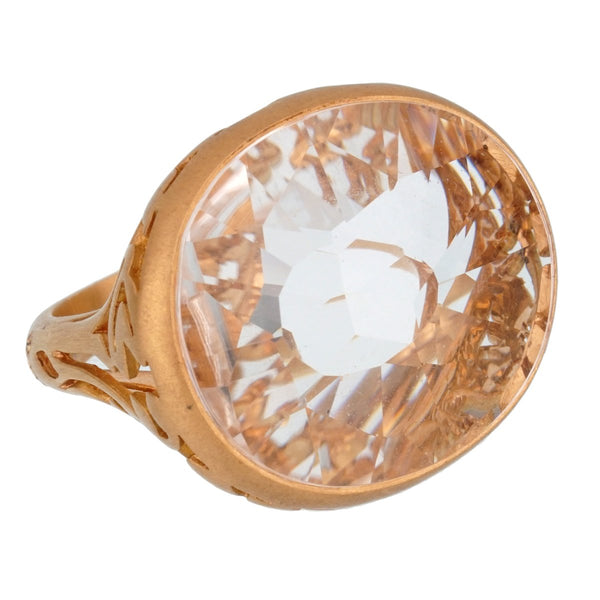 Pomellato  10 Carat Quartz Cocktail Rose Gold Ring Sz 5.75 0002449