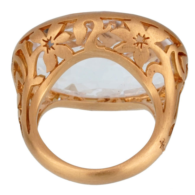 Pomellato  10 Carat Quartz Cocktail Rose Gold Ring Sz 5.75 0002449