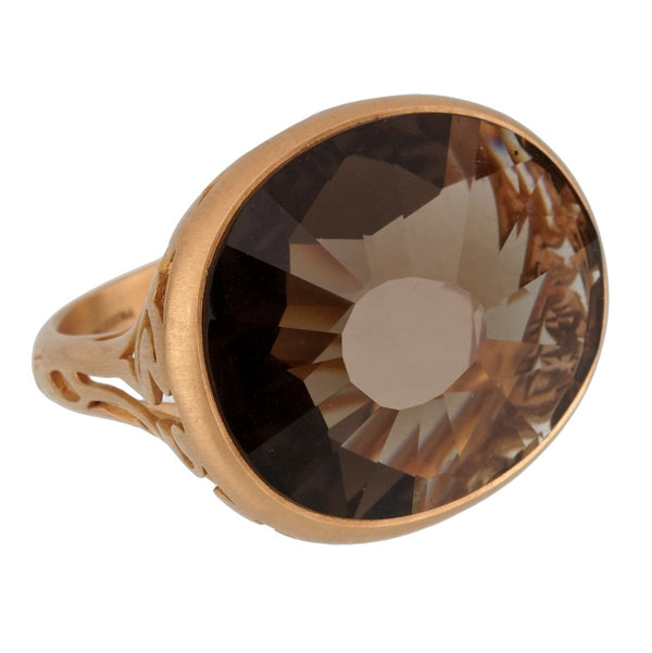 Pomellato 10 Carat Smoky Quartz Cocktail Rose Gold Ring Sz 7 1/2 0002452