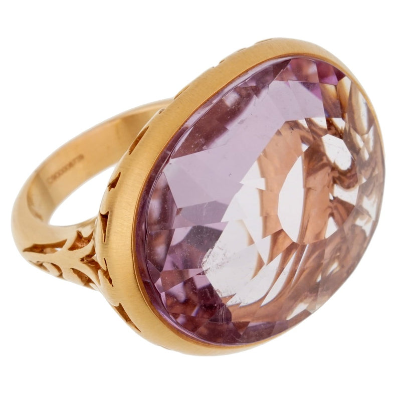 Pomellato 10ct Amethyst Cocktail Rose Gold Ring Sz 5 1/2 0002307