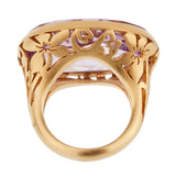 Pomellato 10ct Amethyst Cocktail Rose Gold Ring Sz 5 1/2 0002307