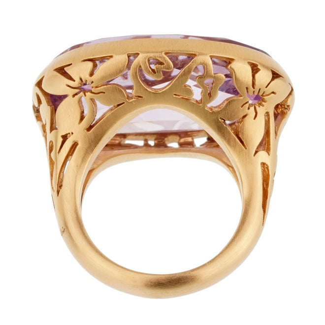 Pomellato 10ct Amethyst Cocktail Rose Gold Ring Sz 5 1/2 0002307