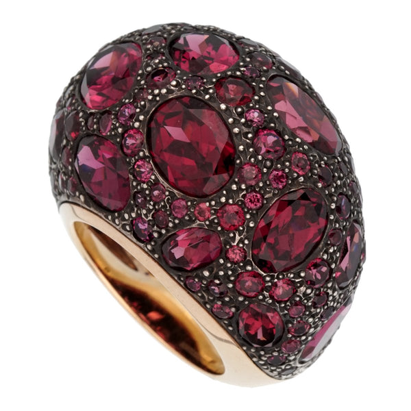 Pomellato 12 Carat Rhodolite Cocktail Rose Gold Ring 0002454