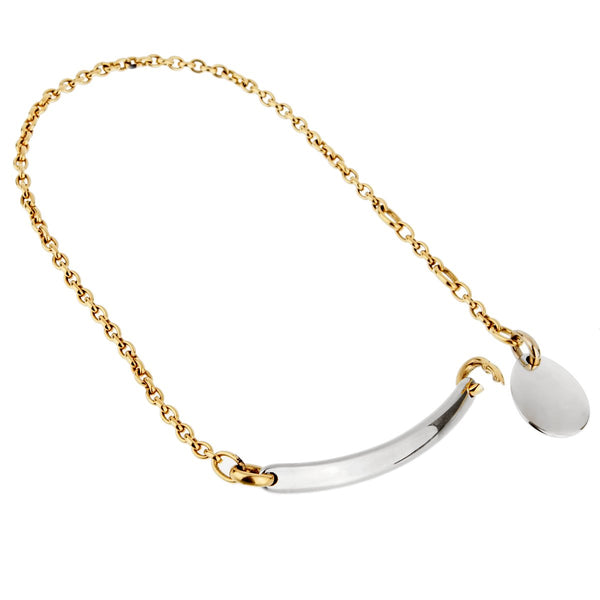 Pomellato 18 Karat White Yellow Gold Choker Necklace 0002207