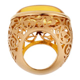 Pomellato  19.94 Carat Amber Rose Gold Cocktail Ring Sz 6 0002323