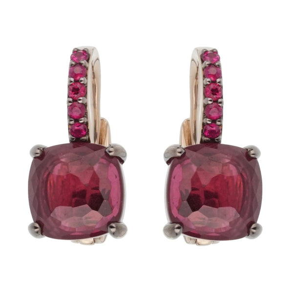 Pomellato 5.62 Carat Rhodolite Ruby White Gold Earrings 0002197