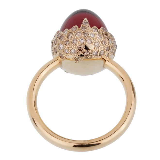 Pomellato  6 Carat Garnet Diamond Rose Gold Ring 0002817