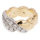 Pomellato Braided Diamond Yellow Gold Ring 0001897