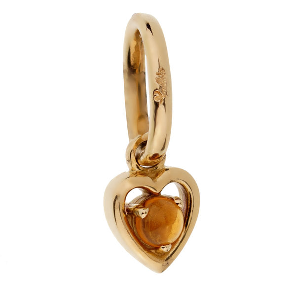 Pomellato Citrine Yellow Gold Heart Pendant 0002214