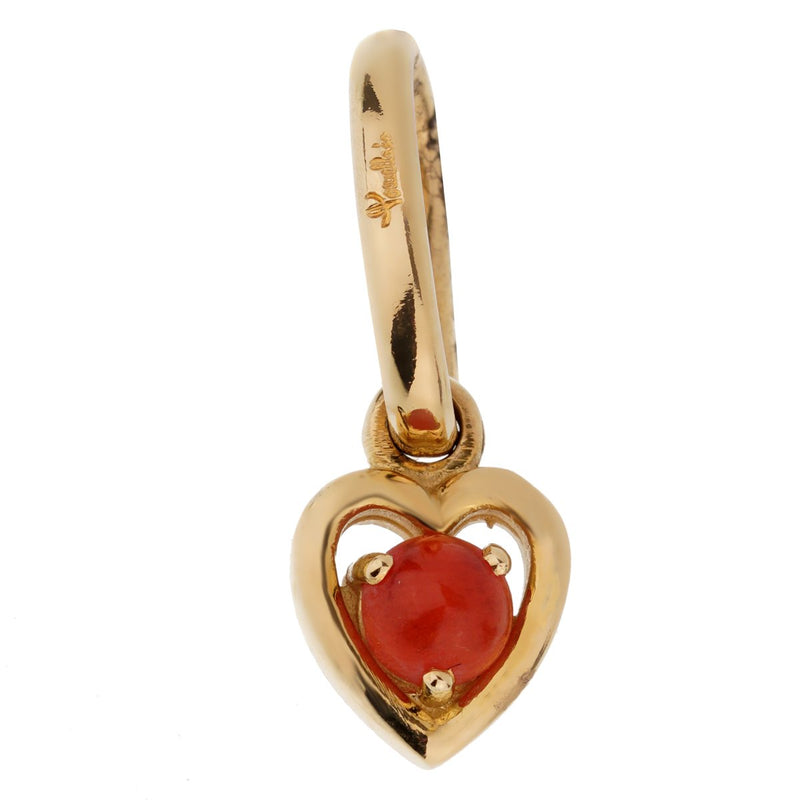 Pomellato Coral Yellow Gold Heart Pendant 0002225