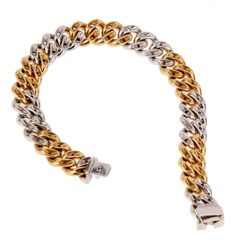 Pomellato Curb Diamond Yellow Gold Bracelet 0001752