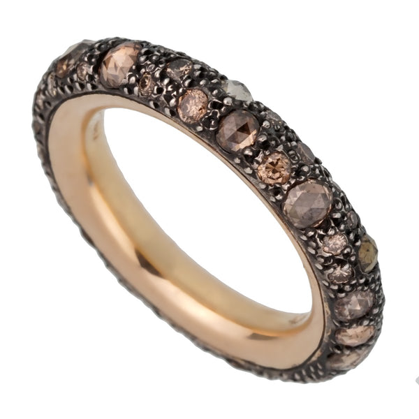 Pomellato Diamond Rose Gold Eternity Band Ring 0002471