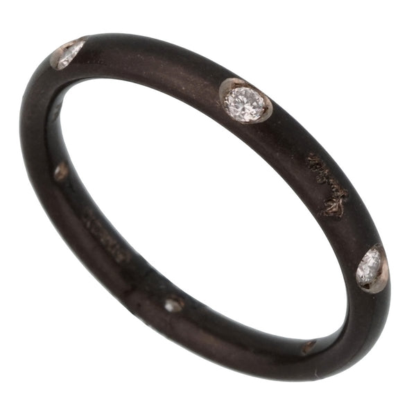 Pomellato Diamond Titanium Band Ring 0002336