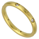 Pomellato Matte Finish Diamond Yellow Gold Band Ring Sz 4 1/4 0002359