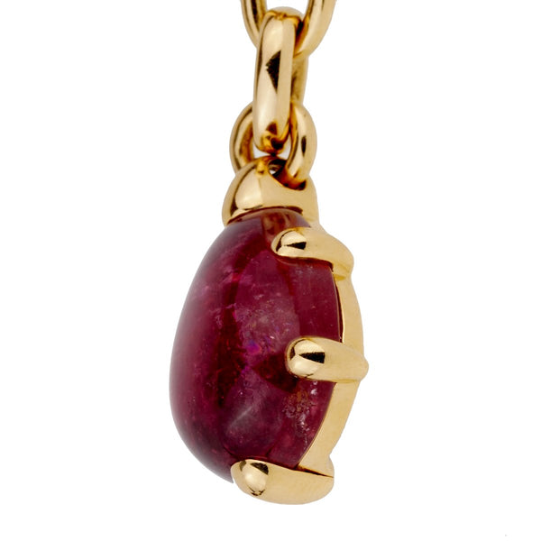 Pomellato Pink Tourmaline Gold Chain Necklace 0001038