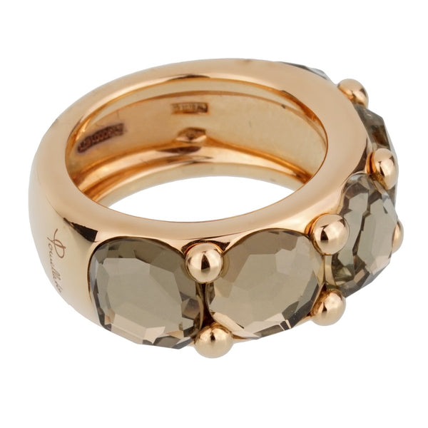 Pomellato Prasiolite Rose Gold Cocktail Band Ring Sz 5 1/4 0002436