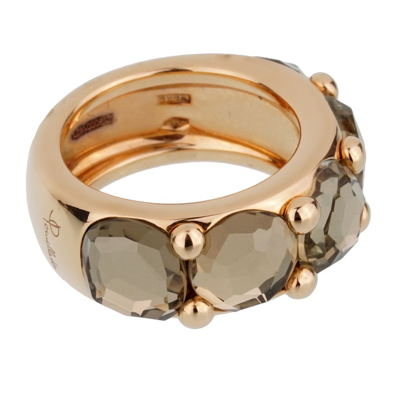 Pomellato Prasiolite Rose Gold Cocktail Band Ring Sz 5 1/4 0002436
