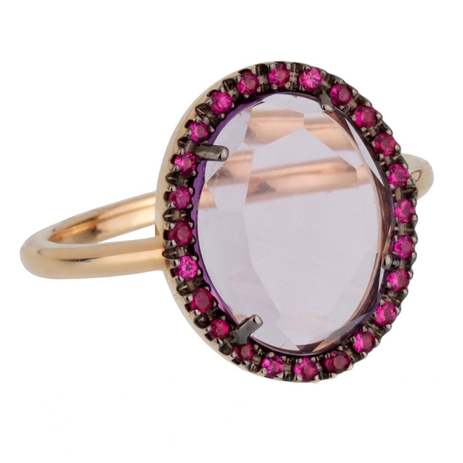 Pomellato Rose Gold 2 Carat Amethyst Cocktail Ring 0002470