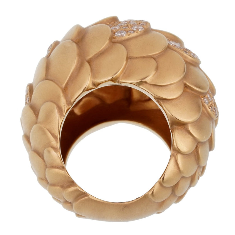 Pomellato Rose Gold Diamond Cocktail Ring Sz 6 0002372