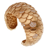 Pomellato Rose Gold Diamond Cuff Bangle Bracelet 0002185