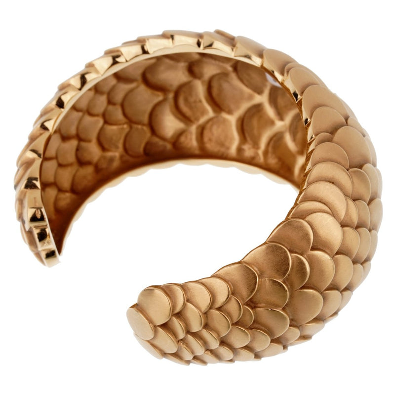 Pomellato Rose Gold Diamond Cuff Bangle Bracelet 0002186