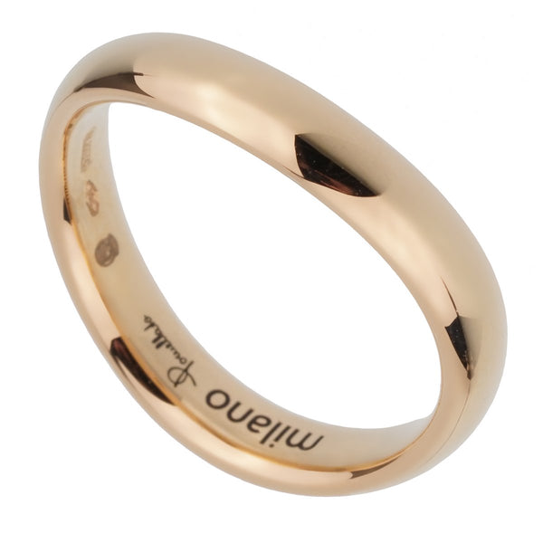 Pomellato Rose Gold Wave Band Ring Sz 5 0002395