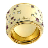 Pomellato Sabbia Diamond Pink Sapphire Gold Ring PML1379