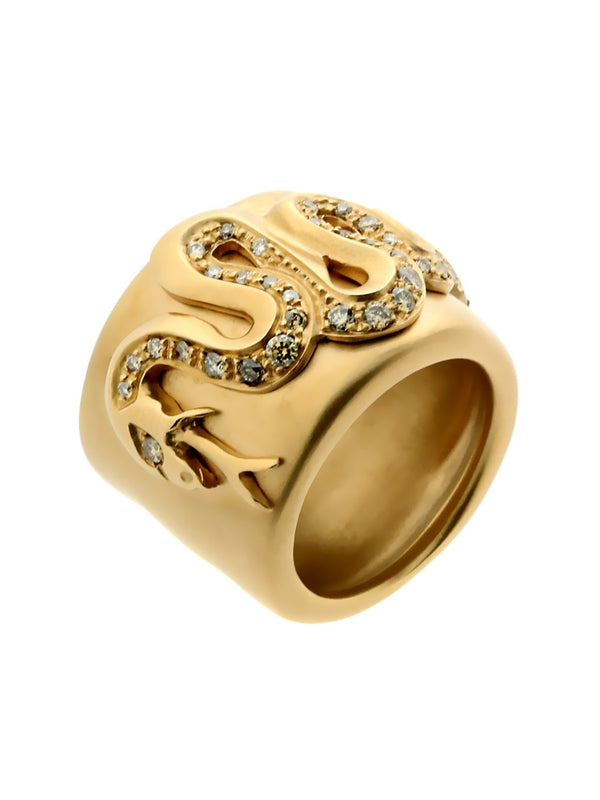 Pomellato Snake Gold Diamond Ring 0000309