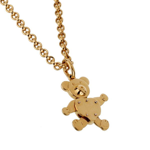 Pomellato Teddy Bear Charm Yellow Gold Necklace 0002206