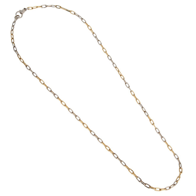 Jewelry Affairs Two Tone Reversible Omega Chain Necklace In 14k India | Ubuy
