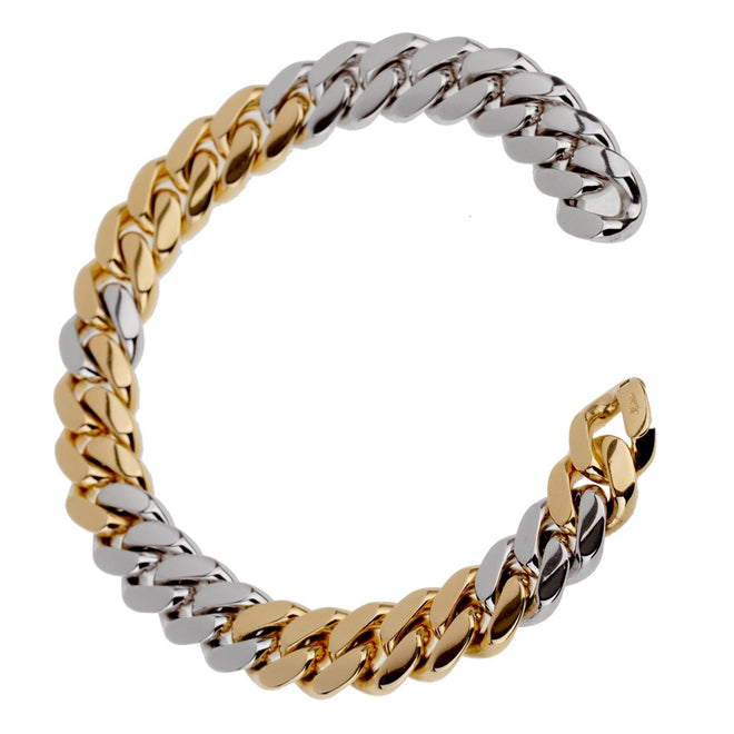 Pomellato Two Tone Cuban Link Bracelet 0001082