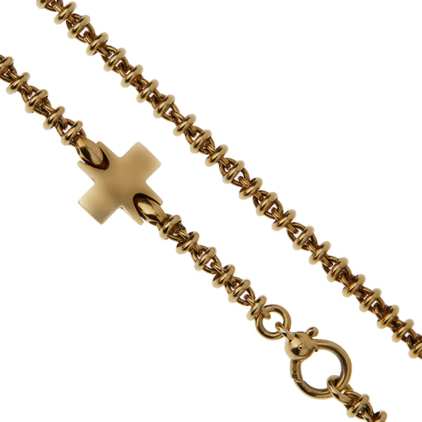 Pomellato Vintage Yellow Gold Cross Necklace 0003101