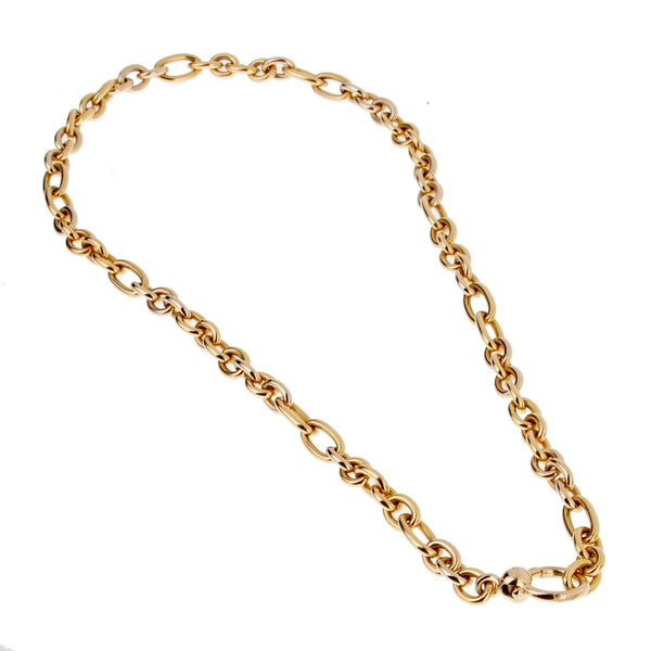 Pomellato White & Yellow Gold Heavy Chain Necklace 0001872