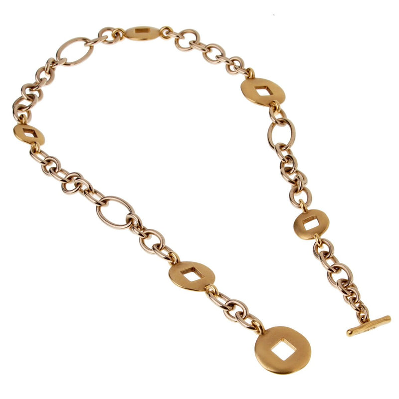 Pomellato White & Yellow Gold Heavy Link Necklace 0001870