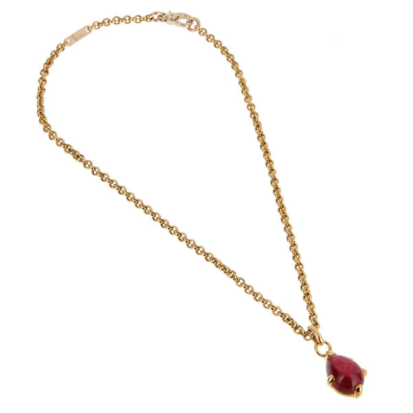 Pomellato Yellow Gold Pink Tourmaline Pendant Necklace 0001867