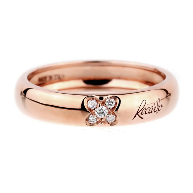 Recarlo Clover Diamond Rose Gold Ring 0000974