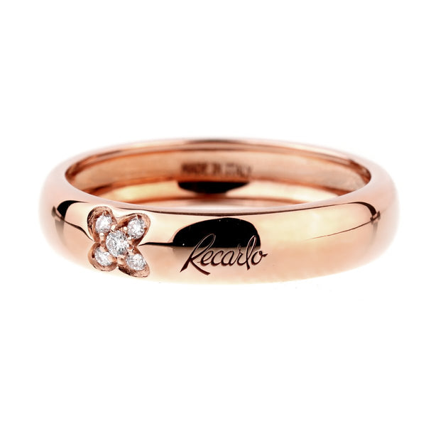 Recarlo Clover Diamond Rose Gold Ring 0000974