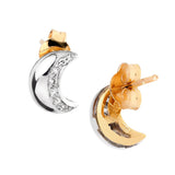 Recarlo Moon Diamond Gold Earrings 0000980