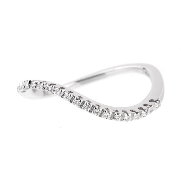 Recarlo Wave Diamond White Gold Ring 0000977