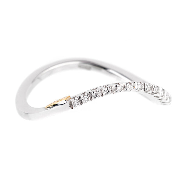 Recarlo Wave Diamond White Gold Ring 0000977