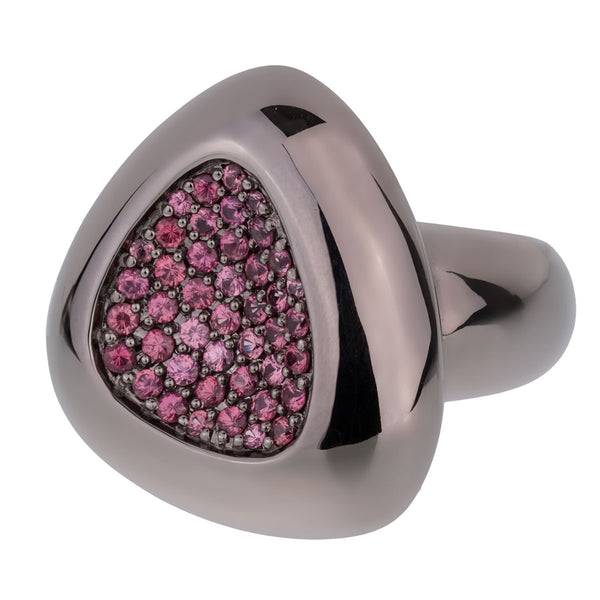Roberto Coin Capri Plus Pink Sapphire Silver Ring Sz 6.25 0001956