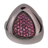 Roberto Coin Capri Plus Pink Sapphire Silver Ring Sz 6.25 0001956